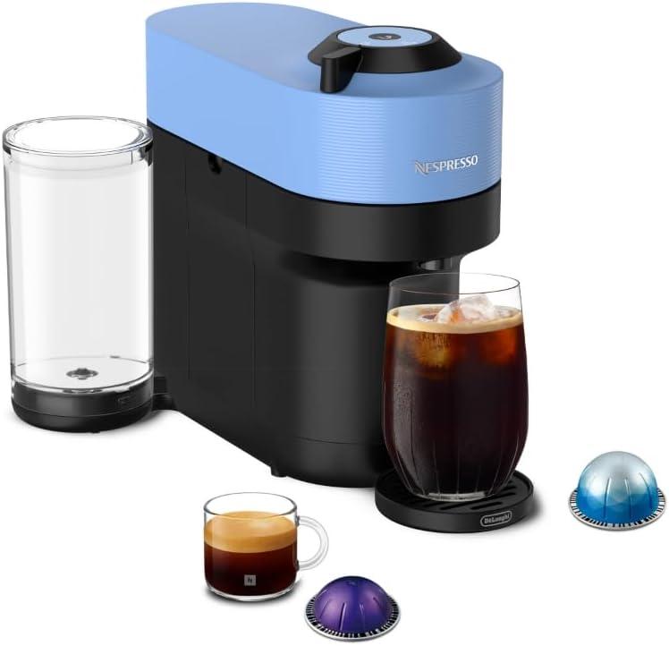 imageNespresso LimitedEdition Vertuo Pop Coffee and Espresso Maker by DeLonghi Pastel YellowPacific Blue