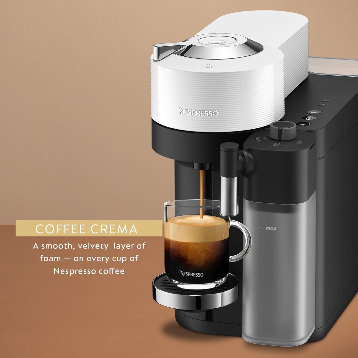 imageNespresso Vertuo Lattissima Coffee amp Espresso Maker by DeLonghi Matte White and GlossyWhite