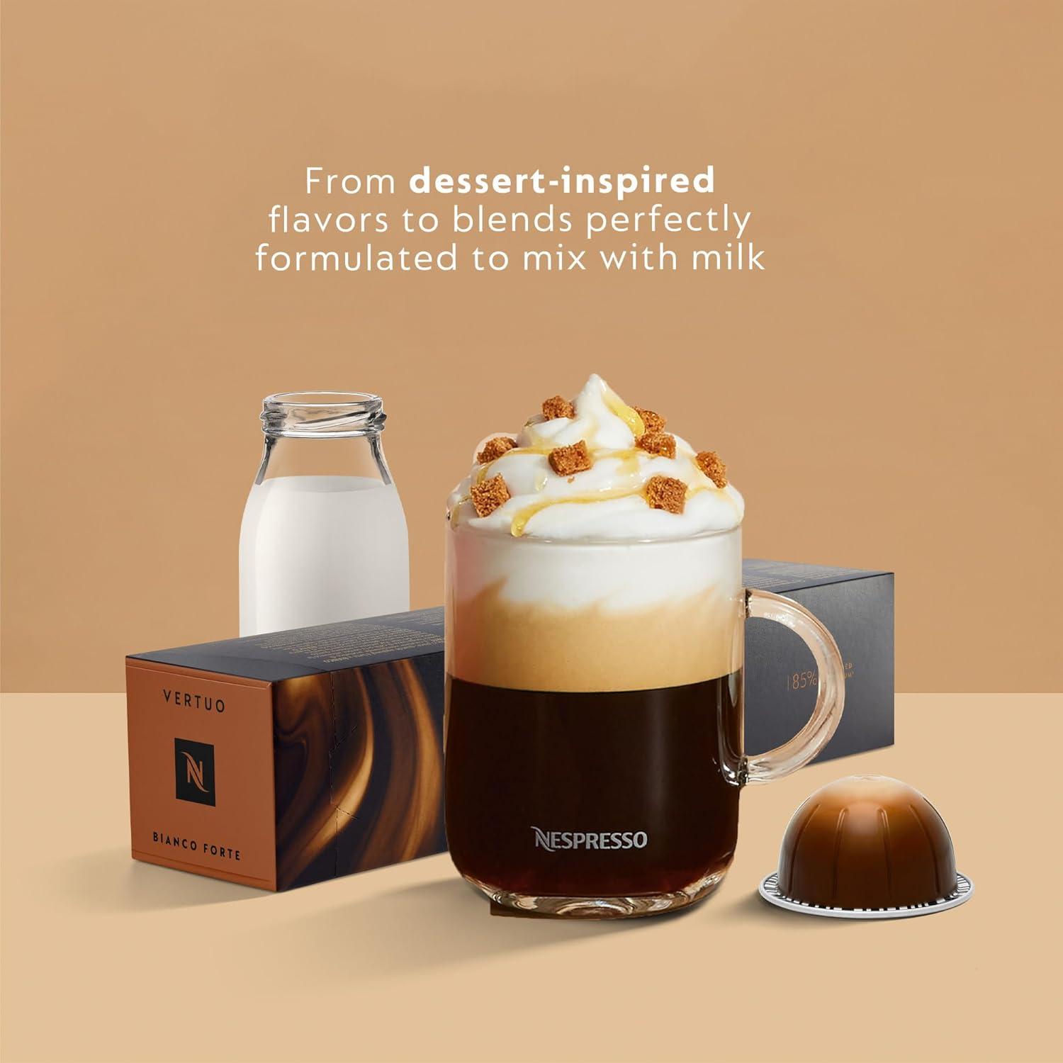 imageNespresso Vertuo Lattissima Coffee amp Espresso Maker by DeLonghi Matte White and GlossyWhite
