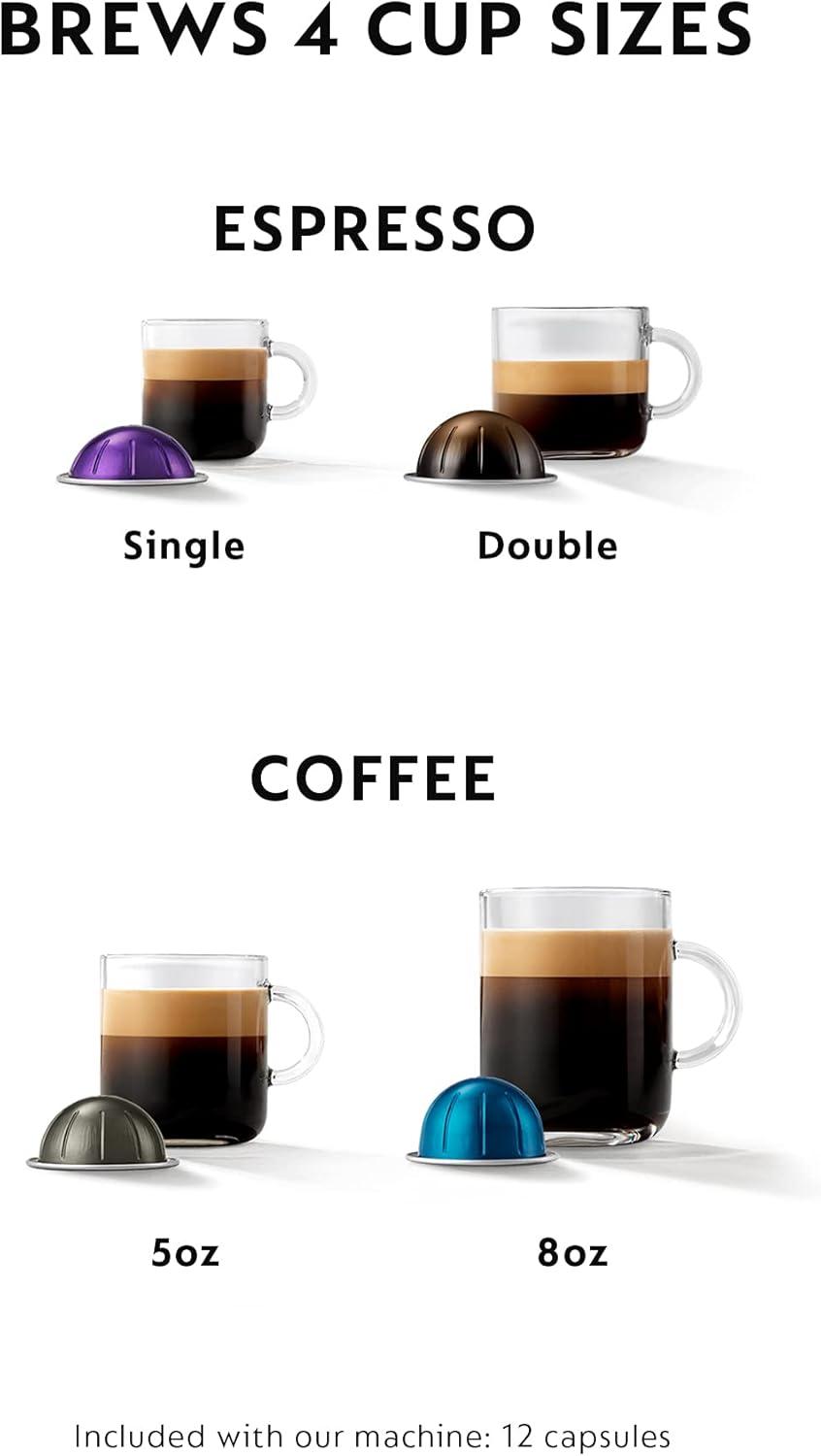 imageNespresso Vertuo Plus Deluxe Coffee and Espresso Maker by DeLonghi Titan with Aeroccino Milk Frother 110 VoltsBlack