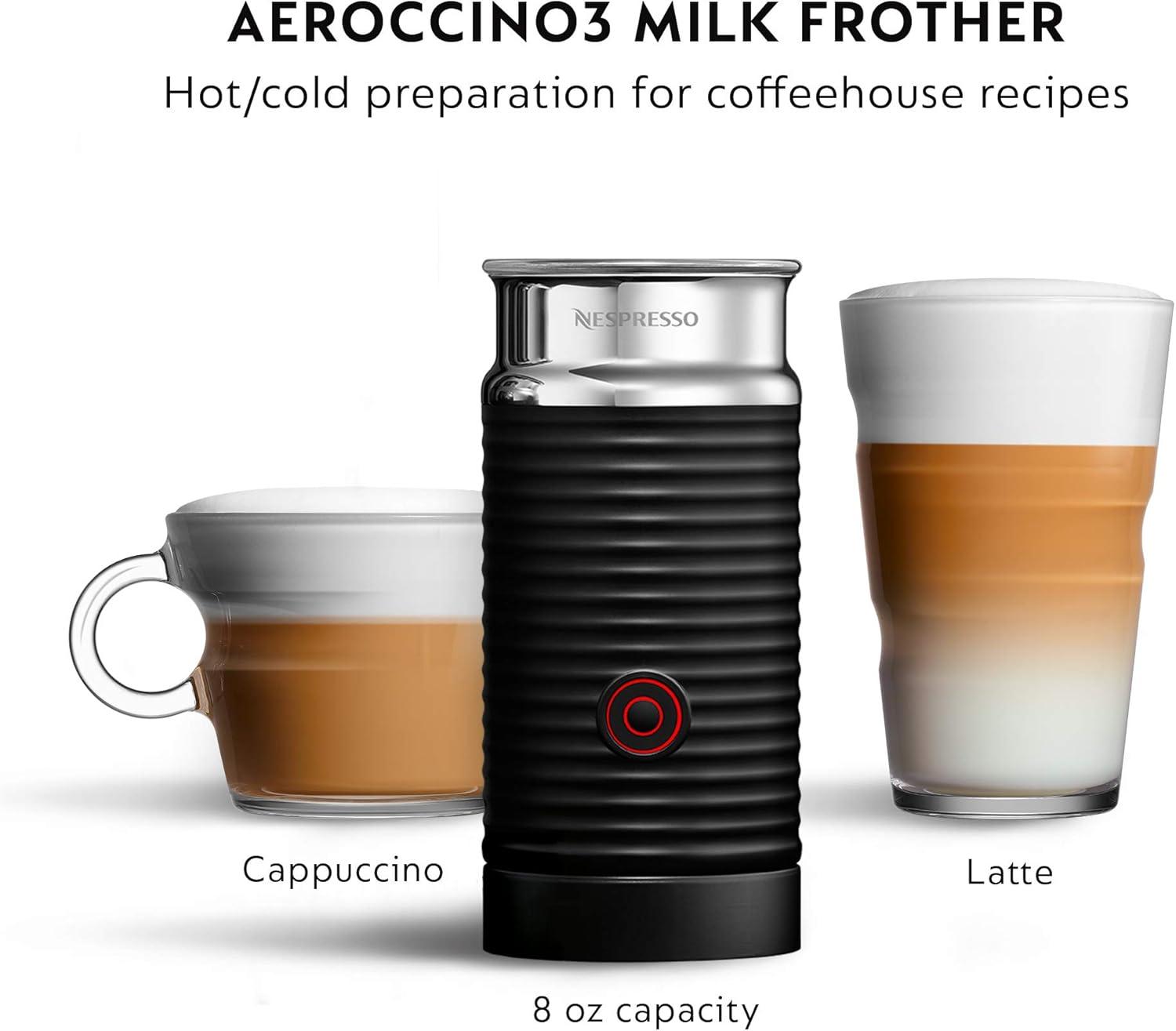 imageNespresso Vertuo Plus Deluxe Coffee and Espresso Maker by DeLonghi Titan with Aeroccino Milk Frother 110 VoltsBlack