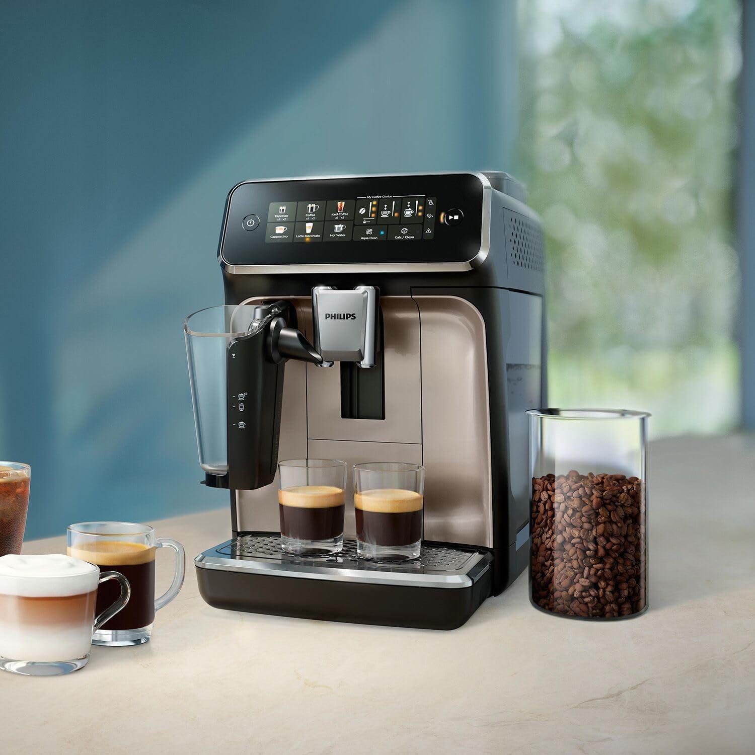 imagePhilips 3300 Series Fully Automatic Espresso Machine with LatteGo Milk Frother Black