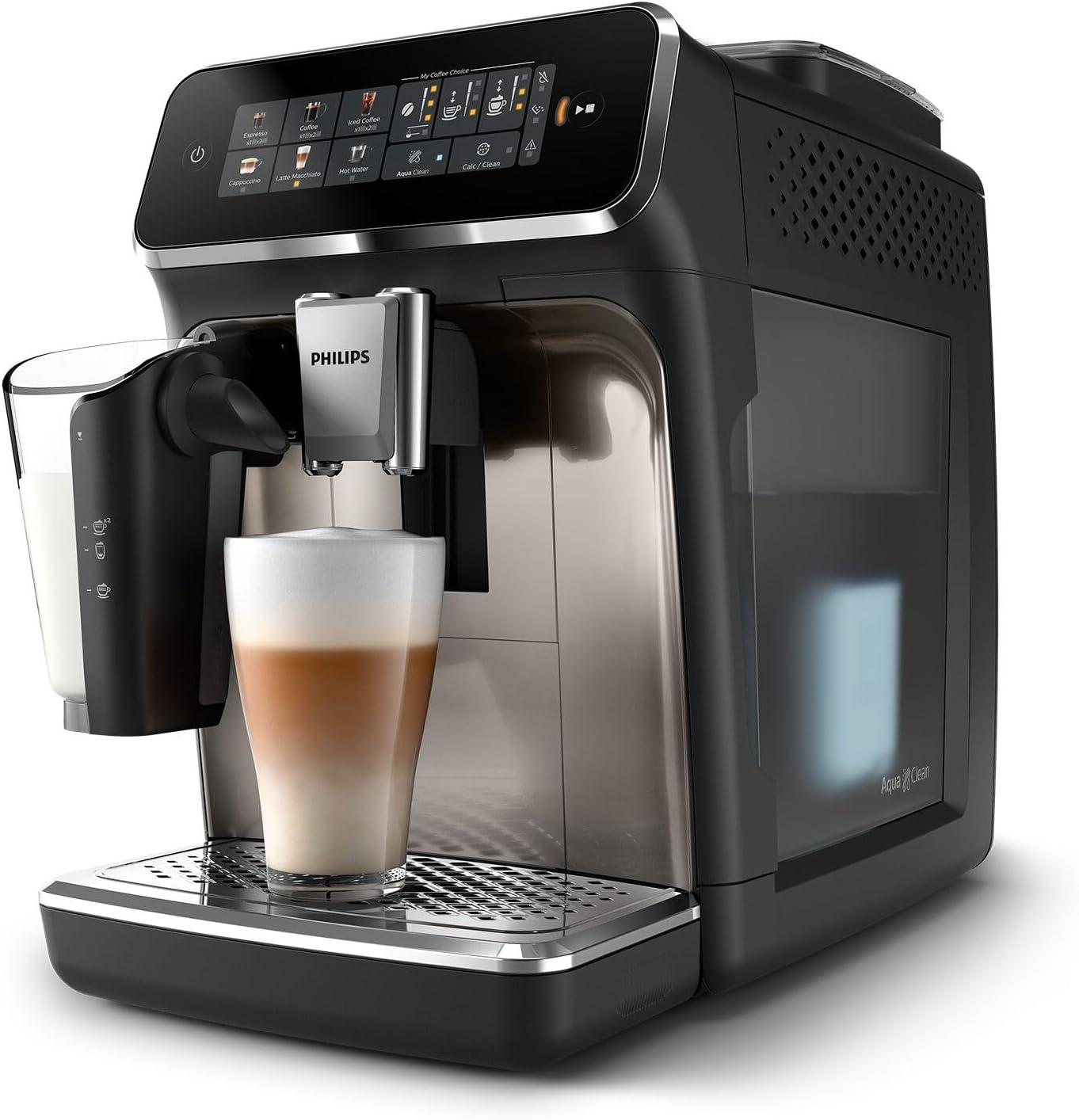 imagePhilips 3300 Series Fully Automatic Espresso Machine with LatteGo Milk Frother Black