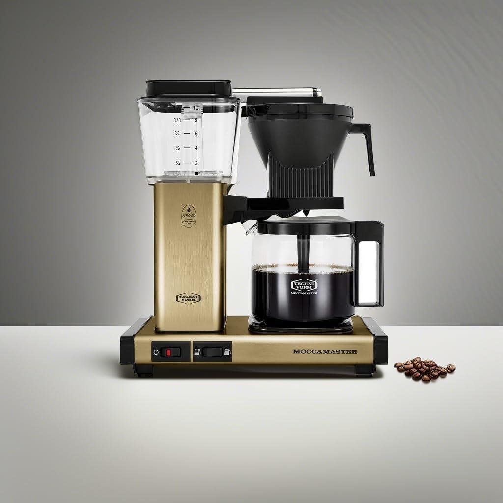 imageTechnivorm Moccamaster 53941 KBGV Select 10Cup Coffee Maker Polished Silver 40 ounce 125lBrushed Gold