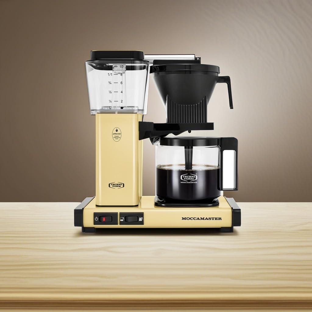 imageTechnivorm Moccamaster 53941 KBGV Select 10Cup Coffee Maker Polished Silver 40 ounce 125lButter Yellow
