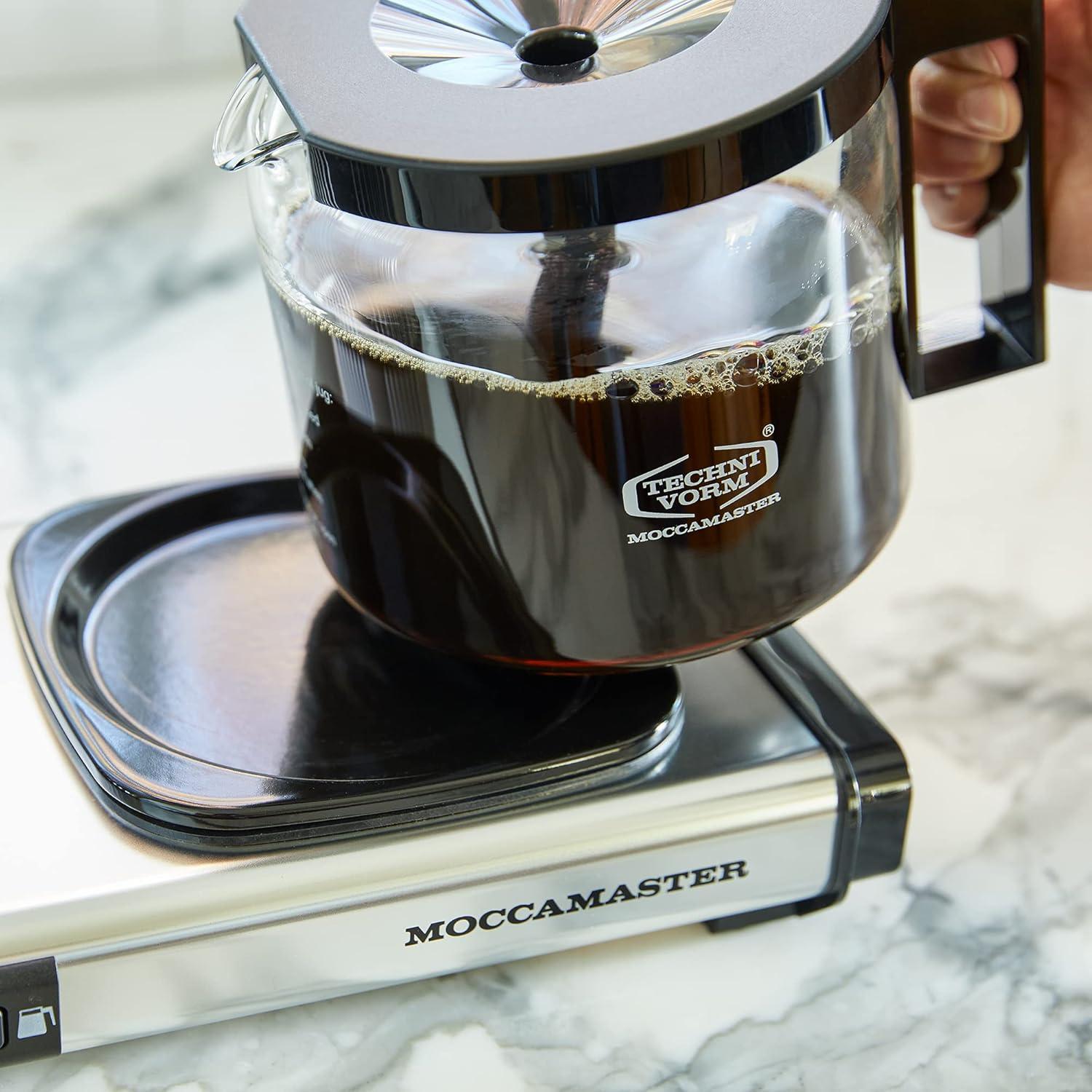 imageTechnivorm Moccamaster 53941 KBGV Select 10Cup Coffee Maker Polished Silver 40 ounce 125lButter Yellow