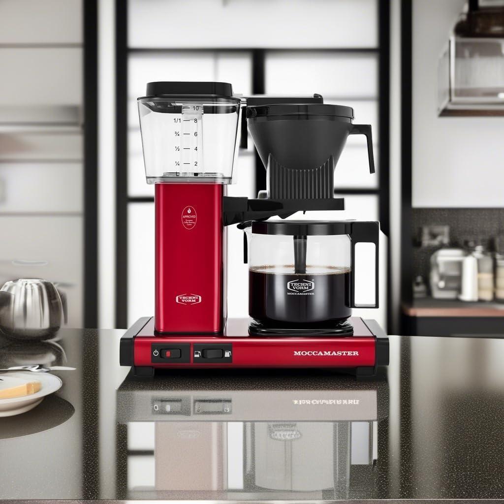 imageTechnivorm Moccamaster 53941 KBGV Select 10Cup Coffee Maker Polished Silver 40 ounce 125lCandy Apple Red