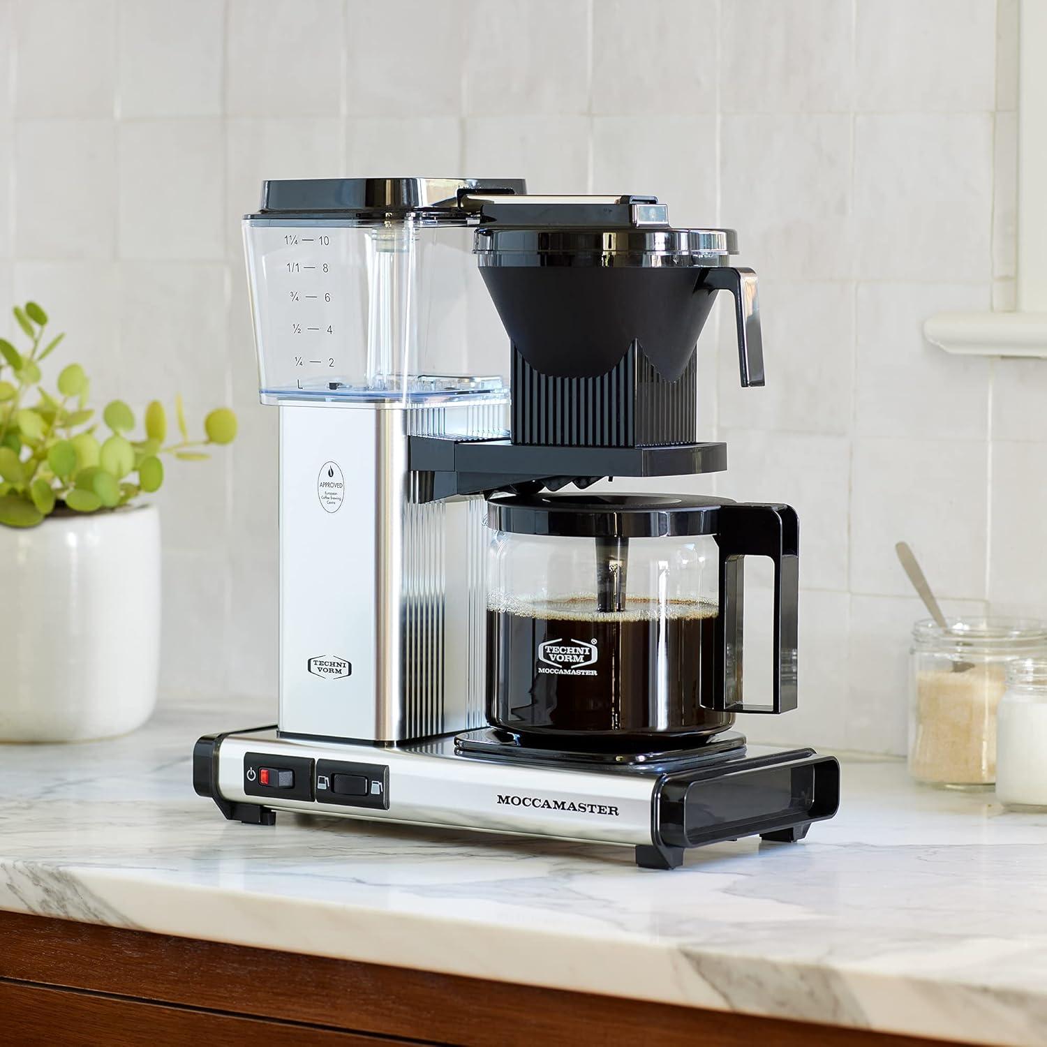 imageTechnivorm Moccamaster 53941 KBGV Select 10Cup Coffee Maker Polished Silver 40 ounce 125lCandy Apple Red