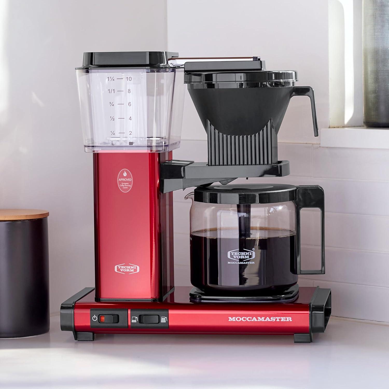 imageTechnivorm Moccamaster 53941 KBGV Select 10Cup Coffee Maker Polished Silver 40 ounce 125lCandy Apple Red