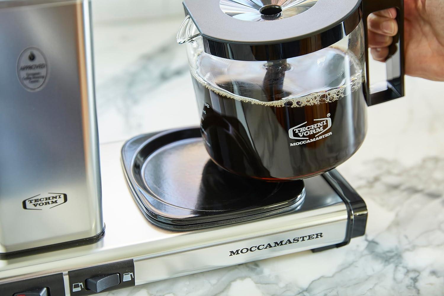 imageTechnivorm Moccamaster 53941 KBGV Select 10Cup Coffee Maker Polished Silver 40 ounce 125lDutch Cocoa