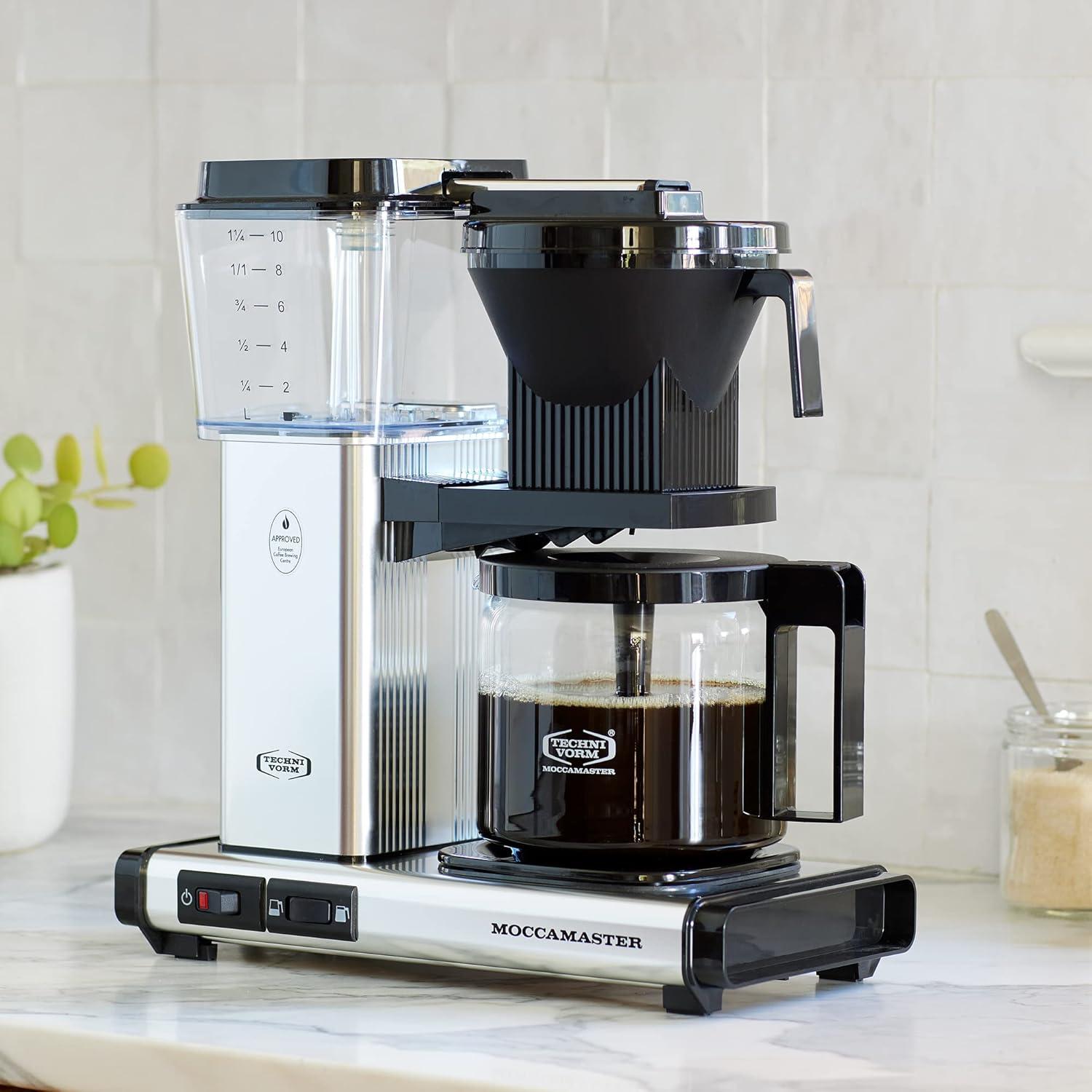imageTechnivorm Moccamaster 53941 KBGV Select 10Cup Coffee Maker Polished Silver 40 ounce 125lMatte Silver