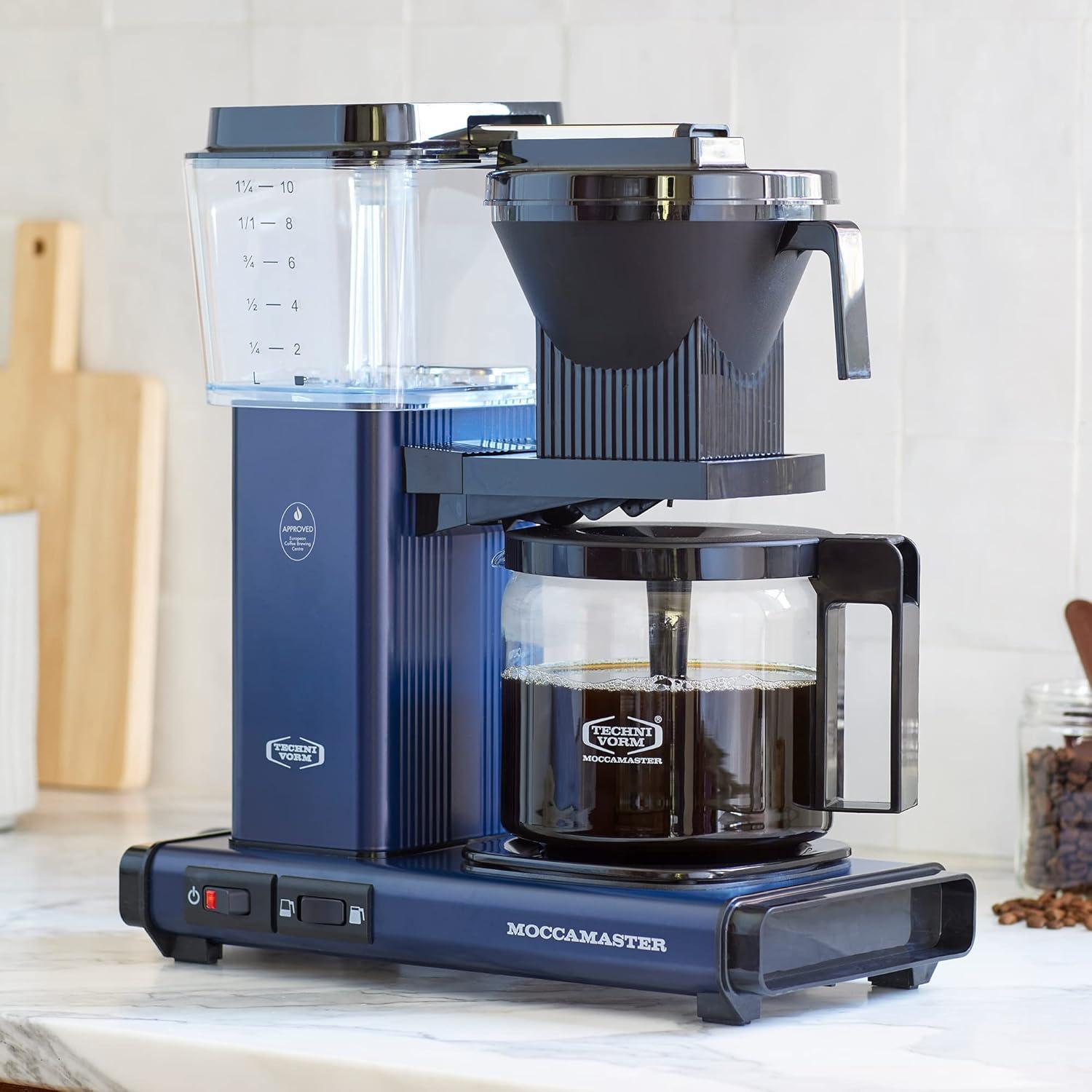 imageTechnivorm Moccamaster 53941 KBGV Select 10Cup Coffee Maker Polished Silver 40 ounce 125lMidnight Blue