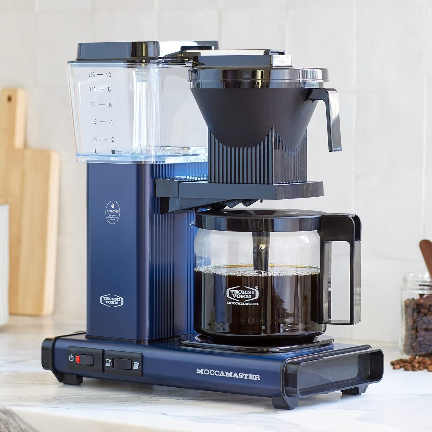imageTechnivorm Moccamaster 53941 KBGV Select 10Cup Coffee Maker Polished Silver 40 ounce 125lMidnight Blue