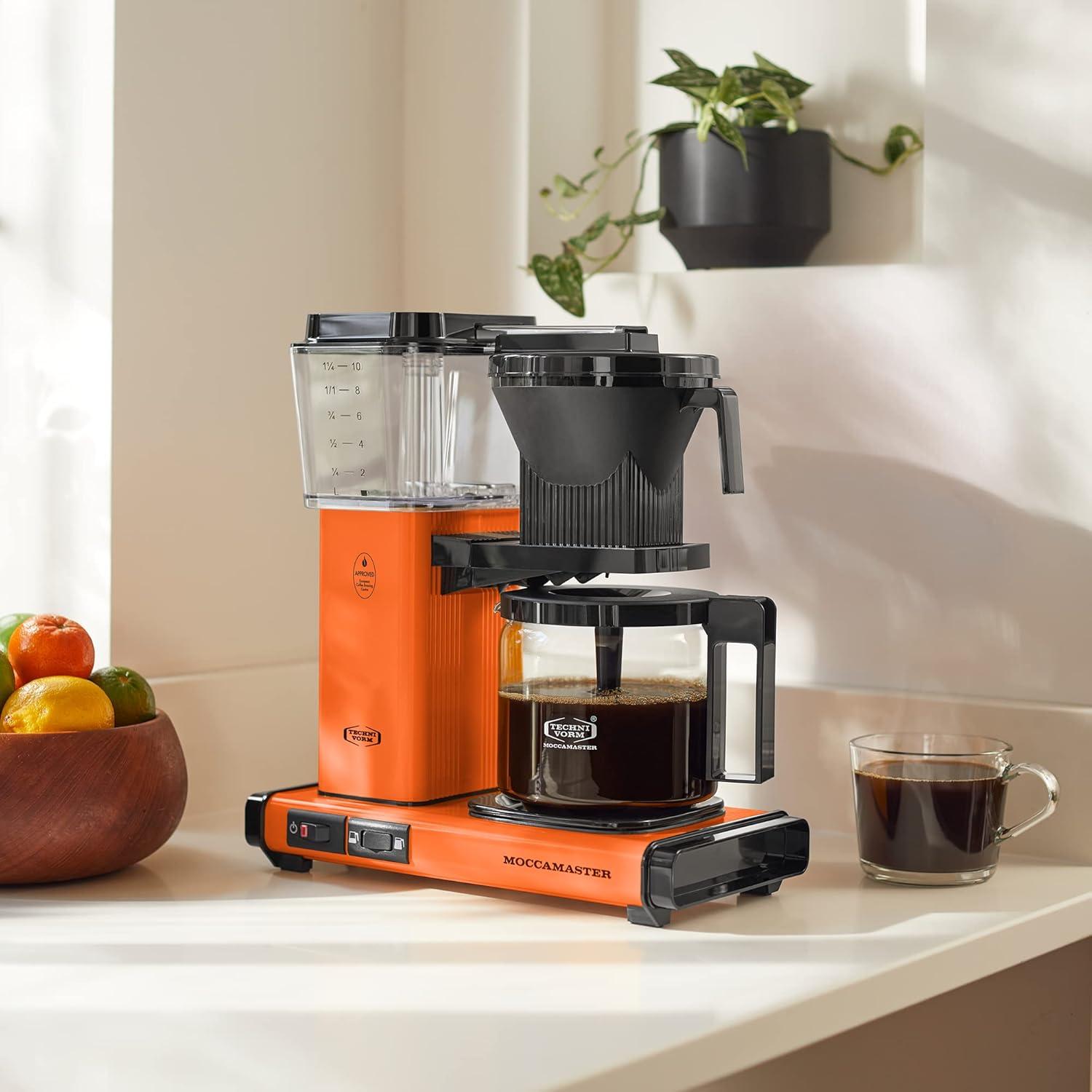 imageTechnivorm Moccamaster 53941 KBGV Select 10Cup Coffee Maker Polished Silver 40 ounce 125lOrange