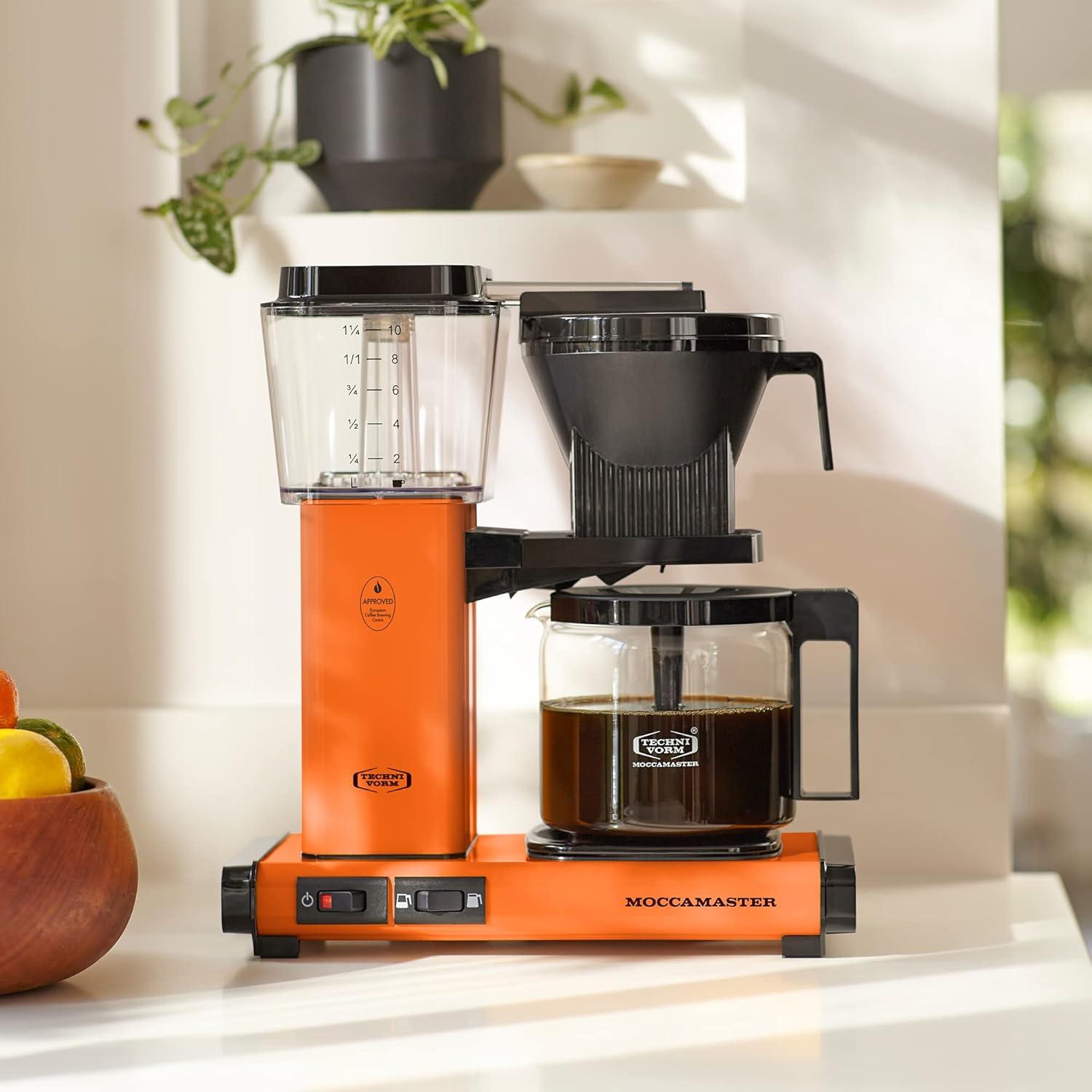 imageTechnivorm Moccamaster 53941 KBGV Select 10Cup Coffee Maker Polished Silver 40 ounce 125lOrange