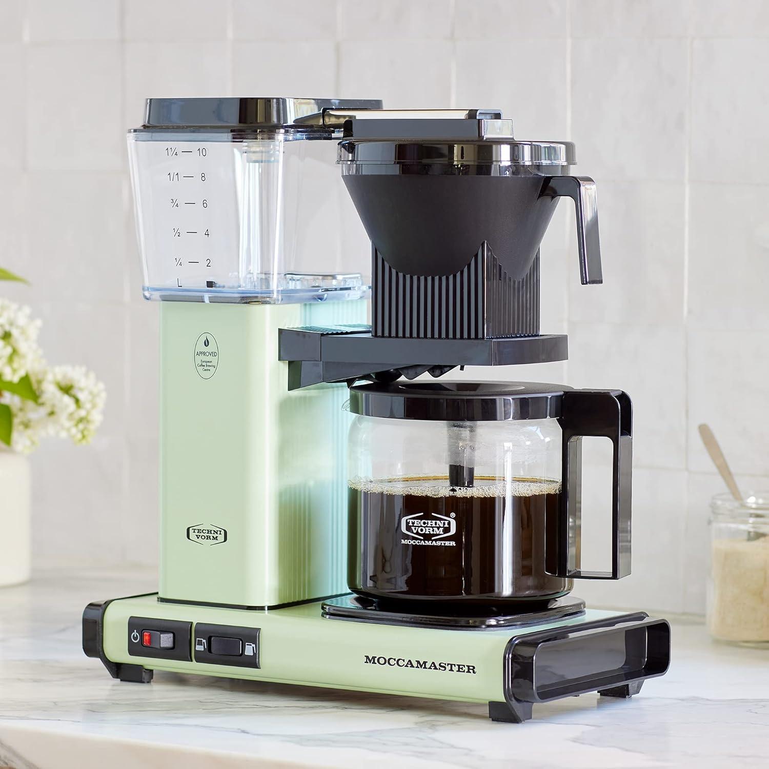 imageTechnivorm Moccamaster 53941 KBGV Select 10Cup Coffee Maker Polished Silver 40 ounce 125lPistachio