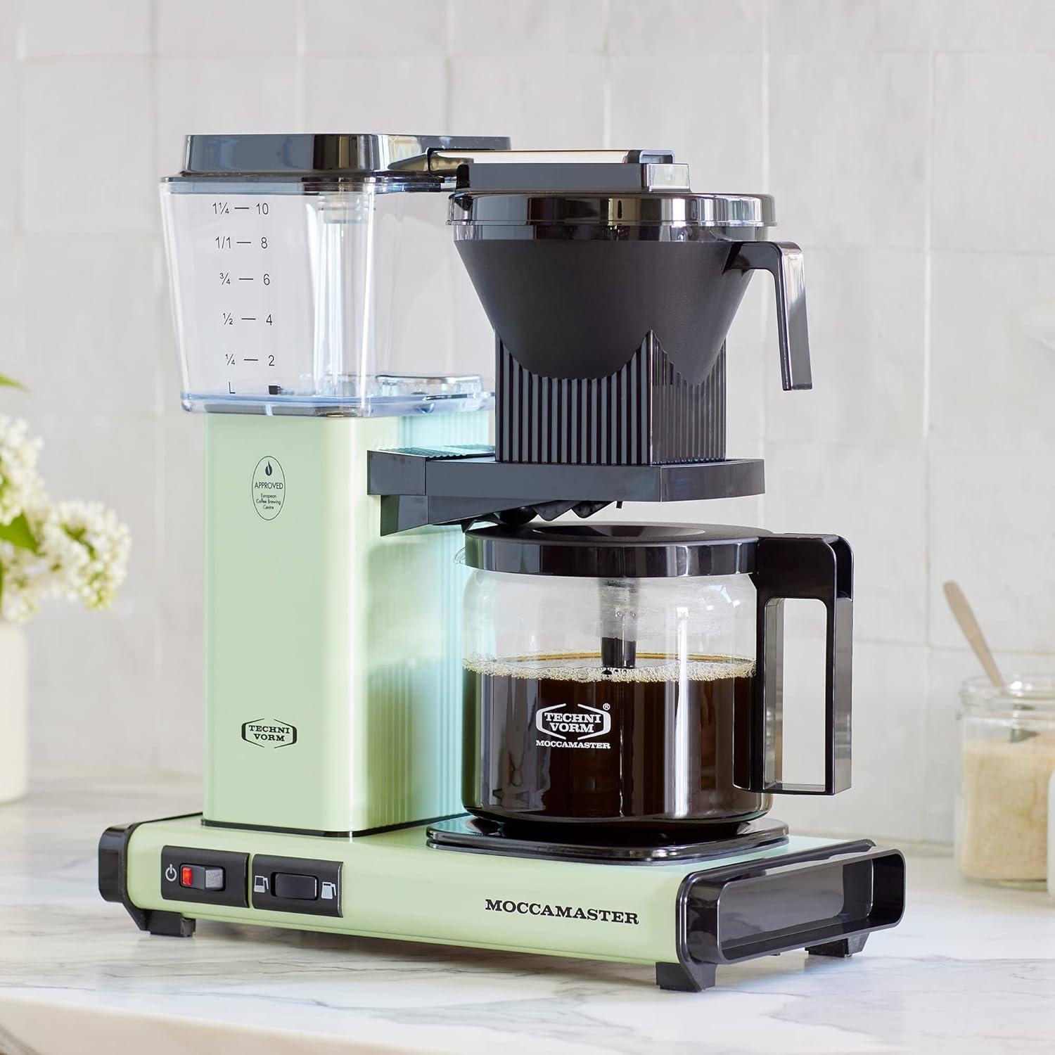 imageTechnivorm Moccamaster 53941 KBGV Select 10Cup Coffee Maker Polished Silver 40 ounce 125lPistachio