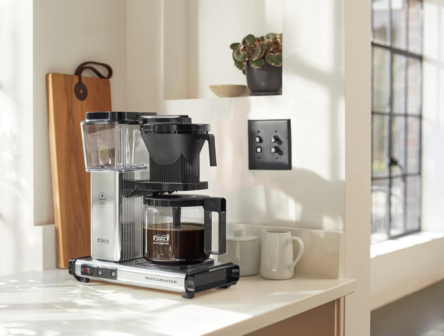 imageTechnivorm Moccamaster 53941 KBGV Select 10Cup Coffee Maker Polished Silver 40 ounce 125lPolished Silver