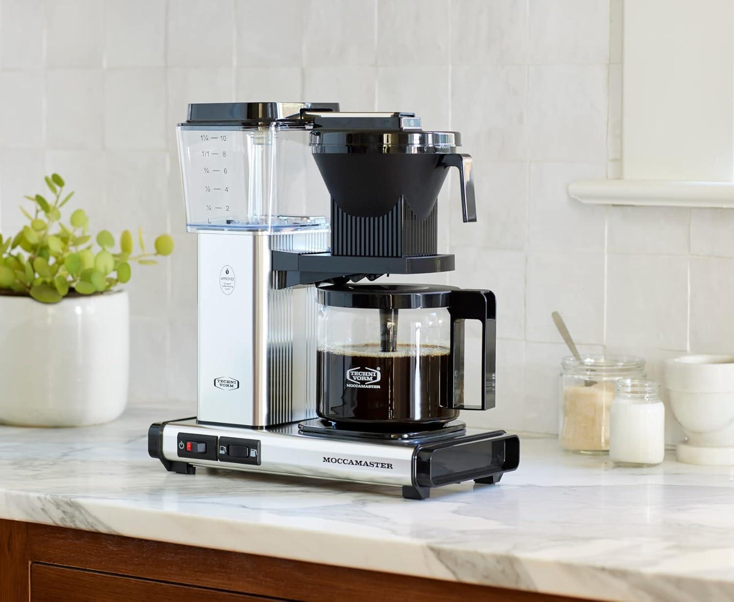 imageTechnivorm Moccamaster 53941 KBGV Select 10Cup Coffee Maker Polished Silver 40 ounce 125lPolished Silver