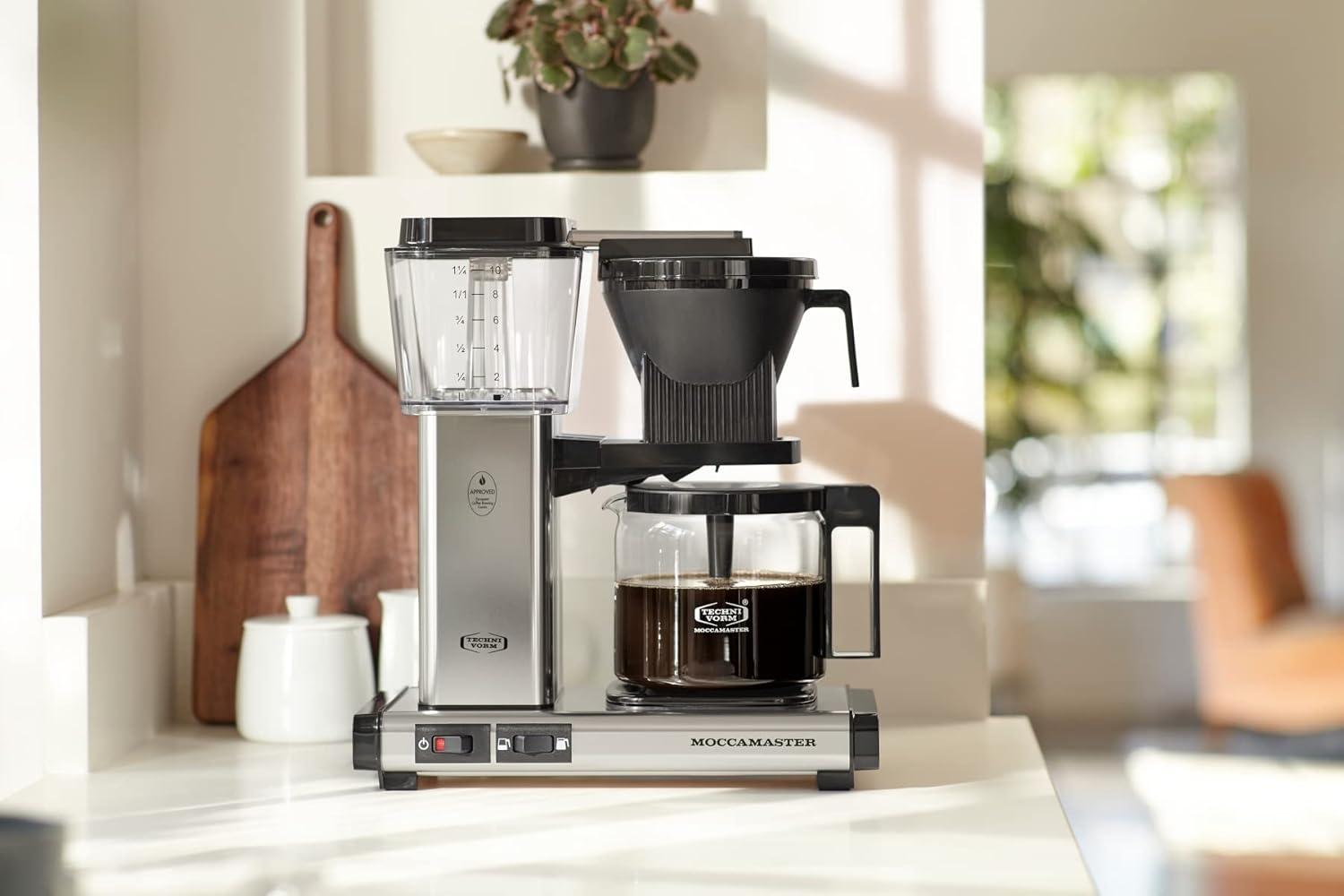 imageTechnivorm Moccamaster 53941 KBGV Select 10Cup Coffee Maker Polished Silver 40 ounce 125lPolished Silver