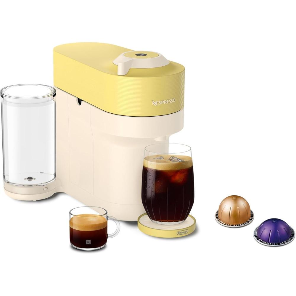 imageNespresso LimitedEdition Vertuo Pop Coffee and Espresso Maker by DeLonghi Pastel YellowPastel Yellow
