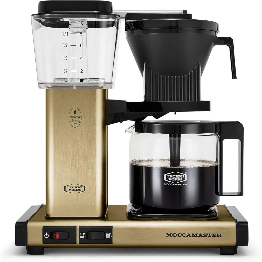 imageTechnivorm Moccamaster 53941 KBGV Select 10Cup Coffee Maker Polished Silver 40 ounce 125lBrushed Gold