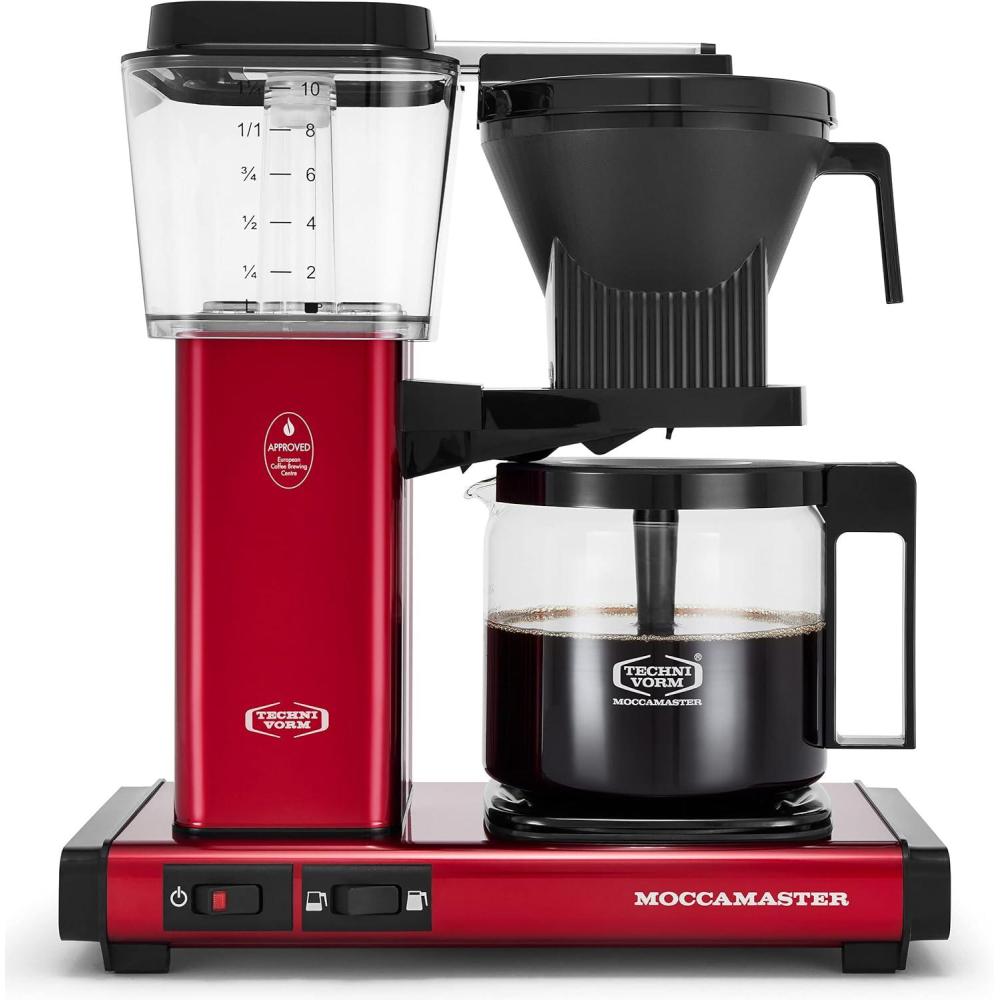 imageTechnivorm Moccamaster 53941 KBGV Select 10Cup Coffee Maker Polished Silver 40 ounce 125lCandy Apple Red