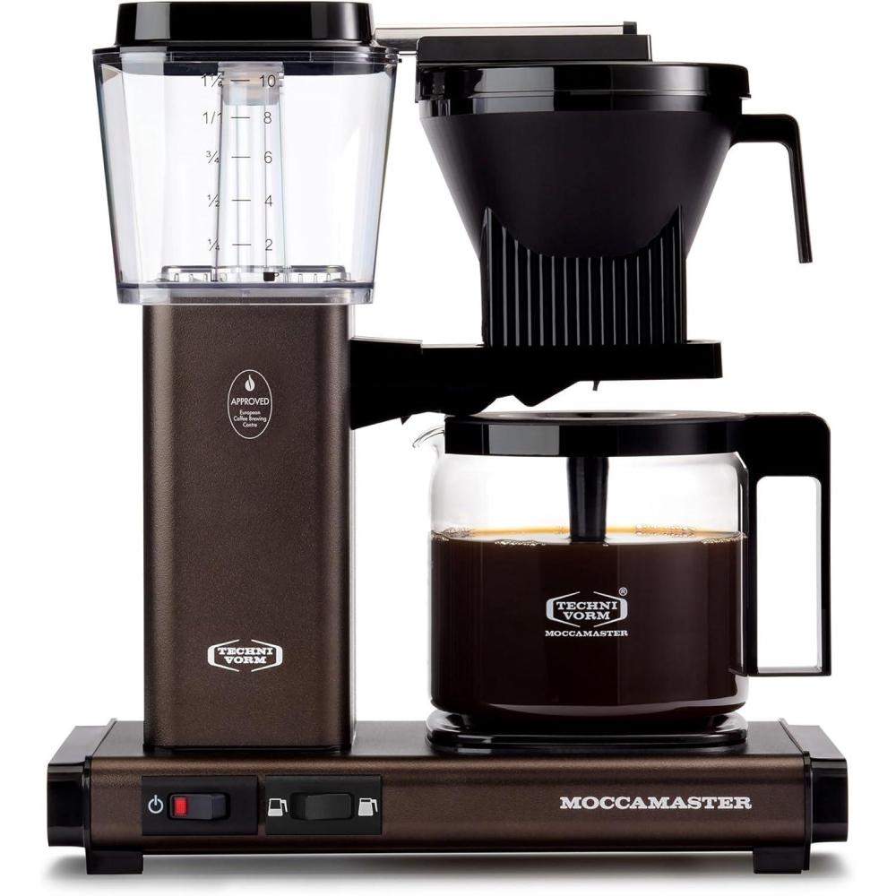 imageTechnivorm Moccamaster 53941 KBGV Select 10Cup Coffee Maker Polished Silver 40 ounce 125lDutch Cocoa