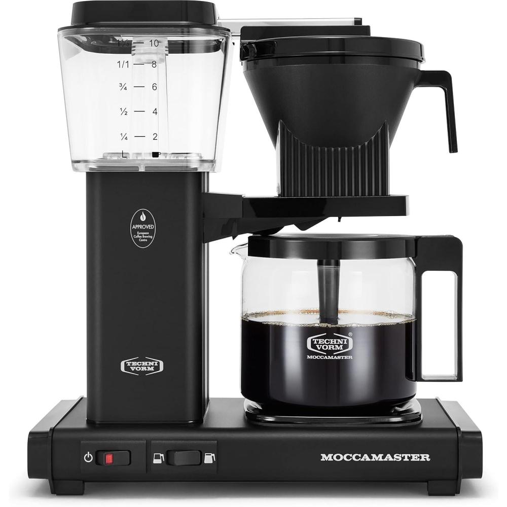 imageTechnivorm Moccamaster 53941 KBGV Select 10Cup Coffee Maker Polished Silver 40 ounce 125lMatte Black