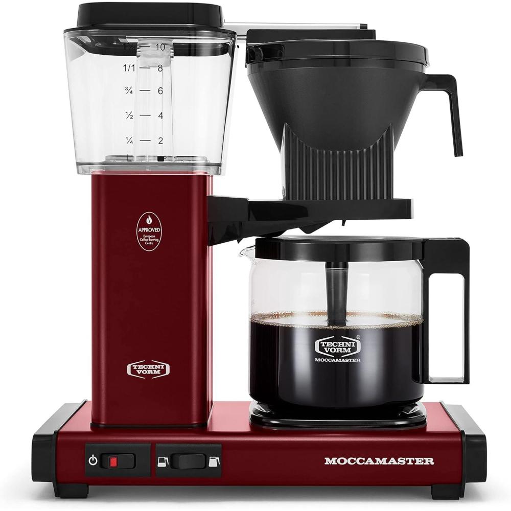 imageTechnivorm Moccamaster 53941 KBGV Select 10Cup Coffee Maker Polished Silver 40 ounce 125lMerlot Red