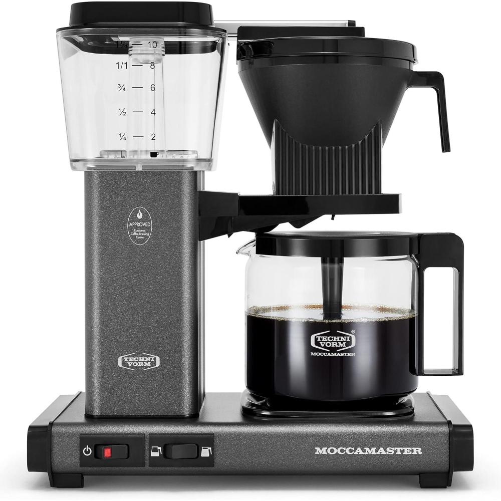 imageTechnivorm Moccamaster 53941 KBGV Select 10Cup Coffee Maker Polished Silver 40 ounce 125lStone Grey