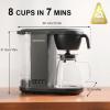 Bonavita Enthusiast 8 Cup Drip Coffee Brewer, Pour Over, SCA Certified Coffee Machine with Thermal Carafe, Stainless Steel Panel, Removable Reservoir(Matte Black)