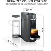 Nespresso Vertuo Plus Deluxe Coffee and Espresso Maker by De’Longhi, Titan with Aeroccino Milk Frother, 110 Volts(Titan)