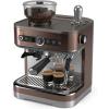 Philips Barista Brew Semi Automatic Espresso Machine – Single & Double Espresso,Americano, 250g Bean Container+Grinder+Milk Jug with temperature indicator,Calibrated Tamping,Metal Silver (PSA3218/01)(Metal Cappuccino)