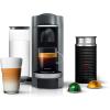 Nespresso Vertuo Plus Deluxe Coffee and Espresso Maker by De’Longhi, Titan with Aeroccino Milk Frother, 110 Volts(Titan)