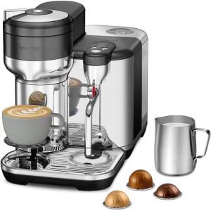Nespresso Vertuo Creatista Coffee and Espresso Maker by Breville, Brushed Stainless Steel(Black Stainless Steel)