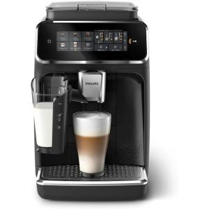 Philips 3300 Series Fully Automatic Espresso Machine with integrated milk frother and grinder, 5 Hot & Iced Coffee Pre-Sets, 40% Quieter SilentBrew, 15-Bar Pressure, Glossy Black (EP3326/90)(Glossy Black (Ep 3341/ 50))