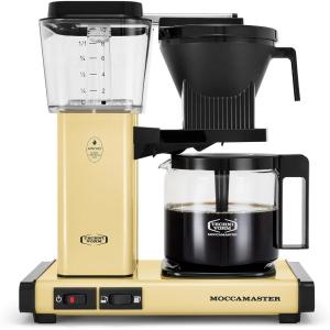 Technivorm Moccamaster 53941 KBGV Select 10-Cup Coffee Maker, Polished Silver, 40 ounce, 1.25l(Butter Yellow)