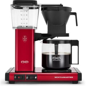 Technivorm Moccamaster 53941 KBGV Select 10-Cup Coffee Maker, Polished Silver, 40 ounce, 1.25l(Candy Apple Red)