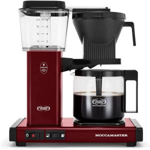 Technivorm Moccamaster 53941 KBGV Select 10-Cup Coffee Maker, Polished Silver, 40 ounce, 1.25l(Merlot Red)