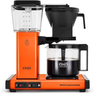 Technivorm Moccamaster 53941 KBGV Select 10-Cup Coffee Maker, Polished Silver, 40 ounce, 1.25l(Orange)