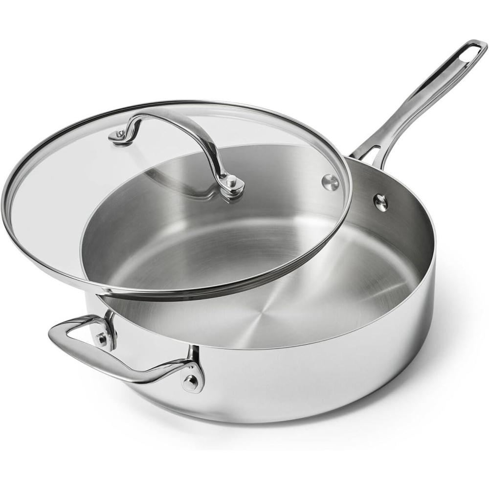 imageSur La Table Signature Stainless Steel Saut Pan 4 qt