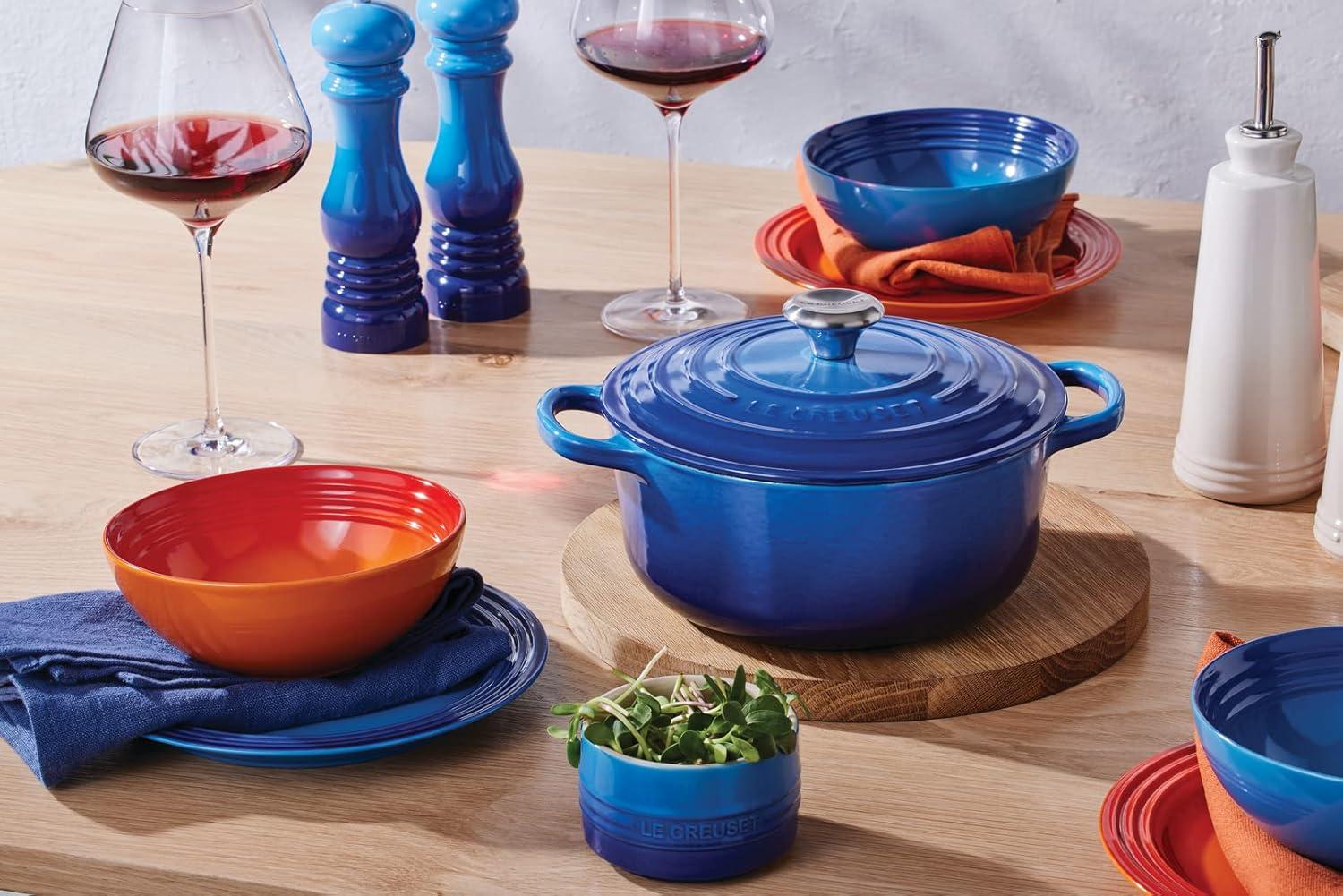 imageLe Creuset Signature Enamelled Cast Iron Round Casserole Dish With Lid 24 cm 42 Litre Azure 21177182202430Azure
