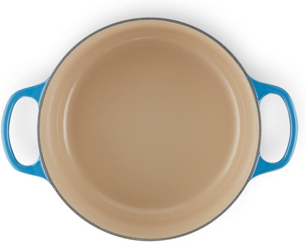 imageLe Creuset Signature Enamelled Cast Iron Round Casserole Dish With Lid 24 cm 42 Litre Azure 21177182202430Azure