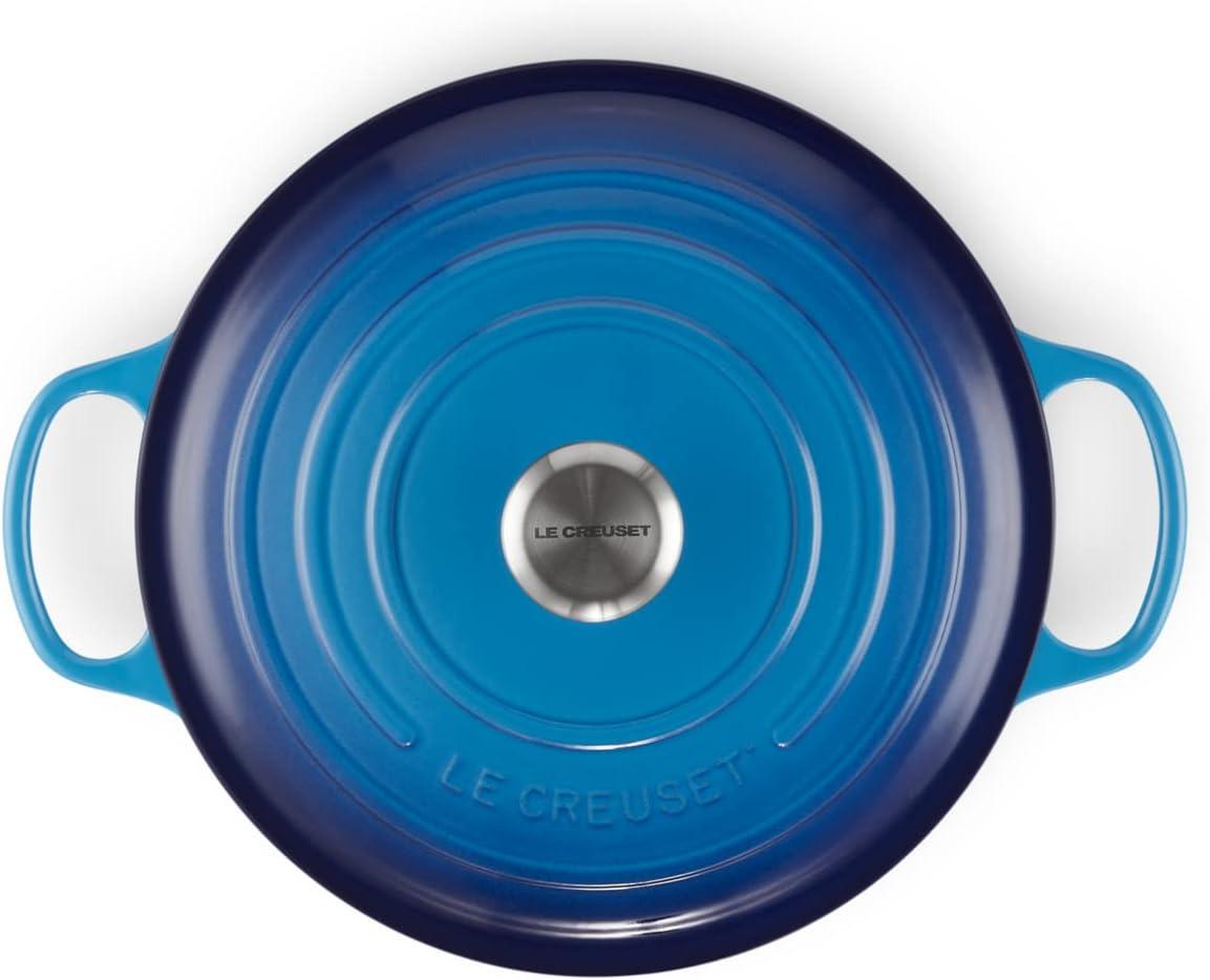 imageLe Creuset Signature Enamelled Cast Iron Round Casserole Dish With Lid 24 cm 42 Litre Azure 21177182202430Azure