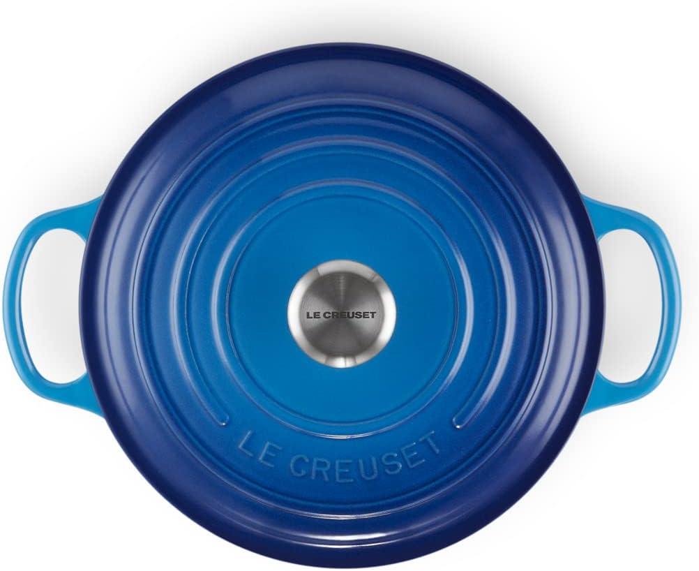 imageLe Creuset Signature Enamelled Cast Iron Round Casserole Dish With Lid 24 cm 42 Litre Azure 21177182202430Azure