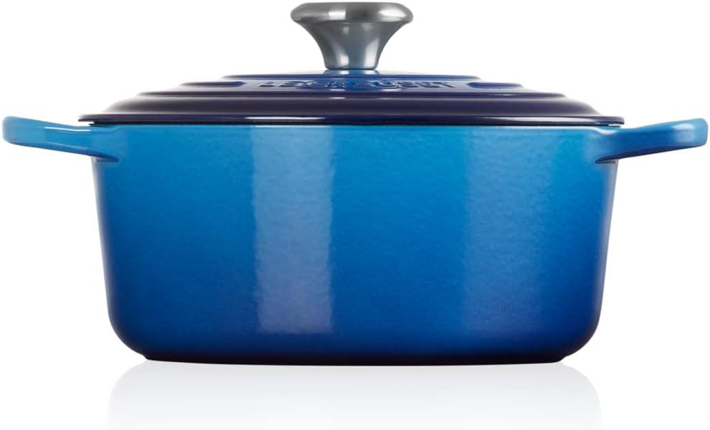imageLe Creuset Signature Enamelled Cast Iron Round Casserole Dish With Lid 24 cm 42 Litre Azure 21177182202430Azure