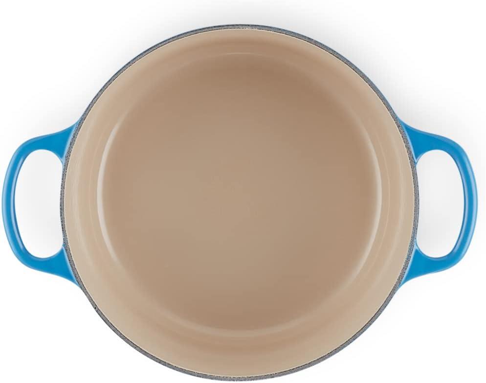 imageLe Creuset Signature Enamelled Cast Iron Round Casserole Dish With Lid 24 cm 42 Litre Azure 21177182202430Azure