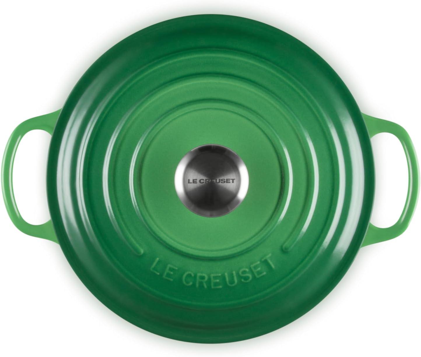 imageLe Creuset Signature Enamelled Cast Iron Round Casserole Dish With Lid 24 cm 42 Litre Azure 21177182202430Bamboo