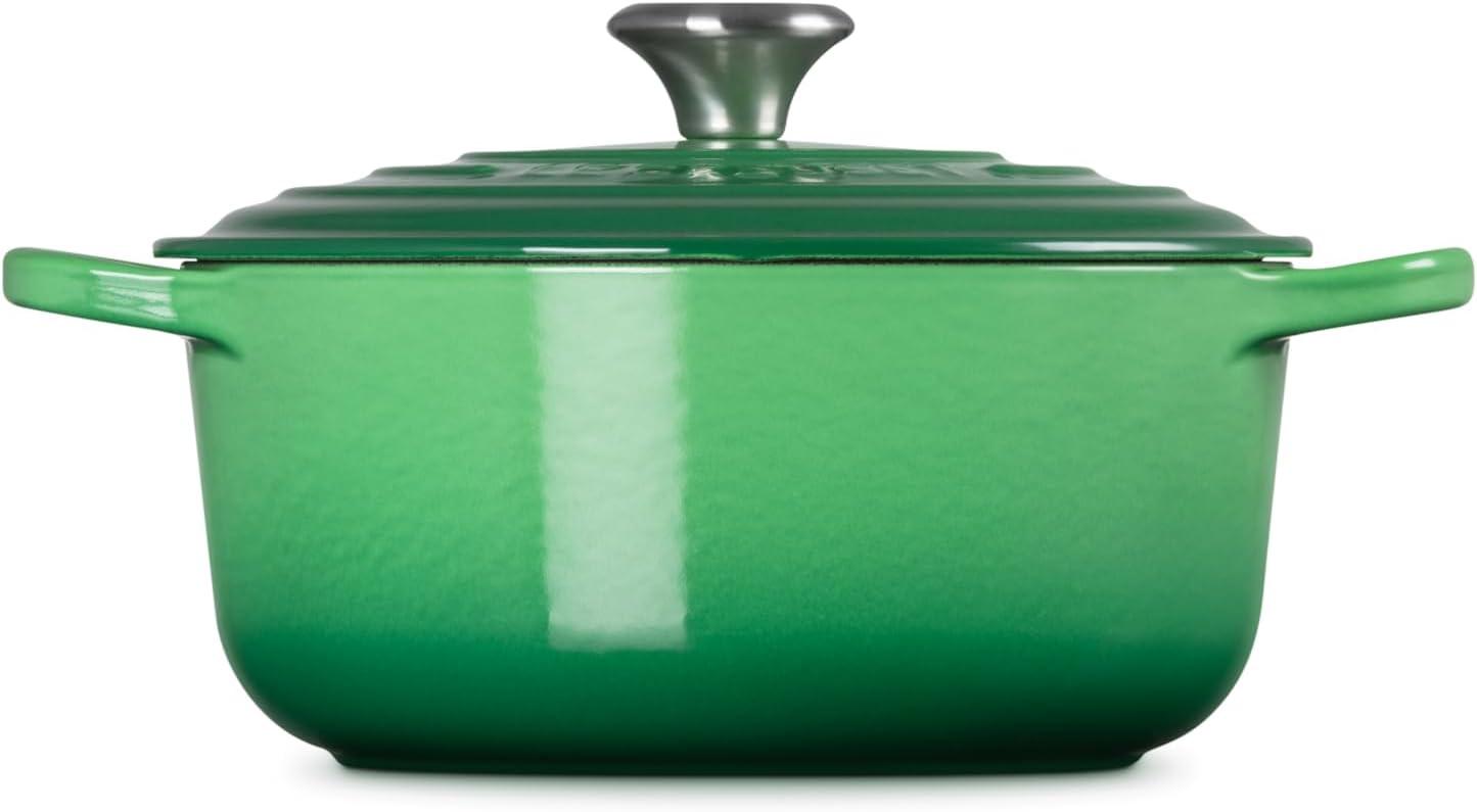 imageLe Creuset Signature Enamelled Cast Iron Round Casserole Dish With Lid 24 cm 42 Litre Azure 21177182202430Bamboo